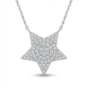 שרשרת כסף 925 כוכב משובץ זרקונים