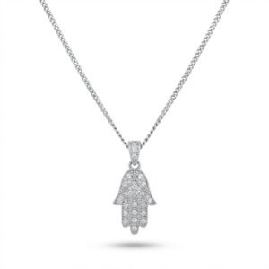תליון כסף 925 חמסה זרקונים
