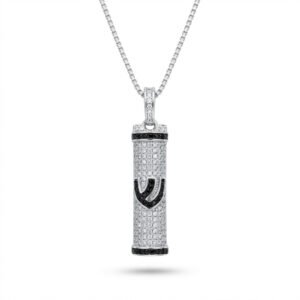 תליון כסף 925 מזוזה זרקונים