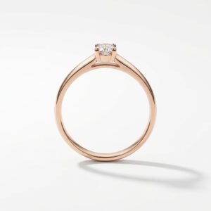 טבעת סוליטר עדינה רוז