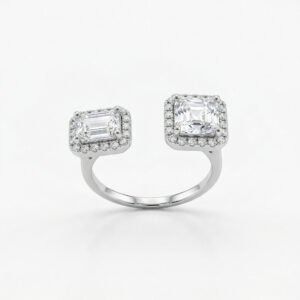 טבעת משובצת זוג