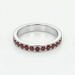 טבעת איטרנטי משובץ אבני חן אדומות