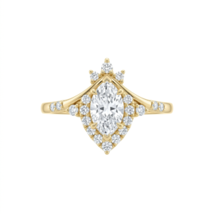 טבעת "מלוכה מודרנית" – זהב 14K בשיבוץ זרקונים