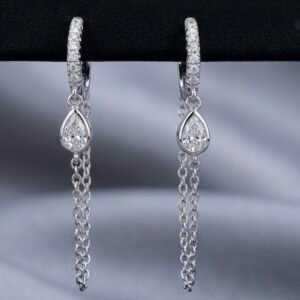 עגילי חישוק טיפה ולולאה