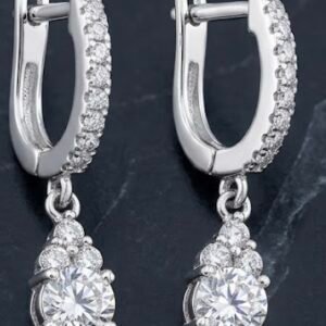 עגילי משובצים