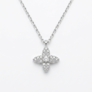 שרשרת פרח משובץ