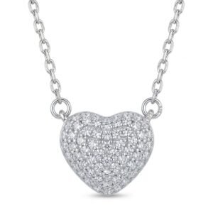 שרשרת לב משובץ קטן