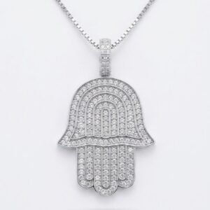 תליון חמסה משובץ גדול